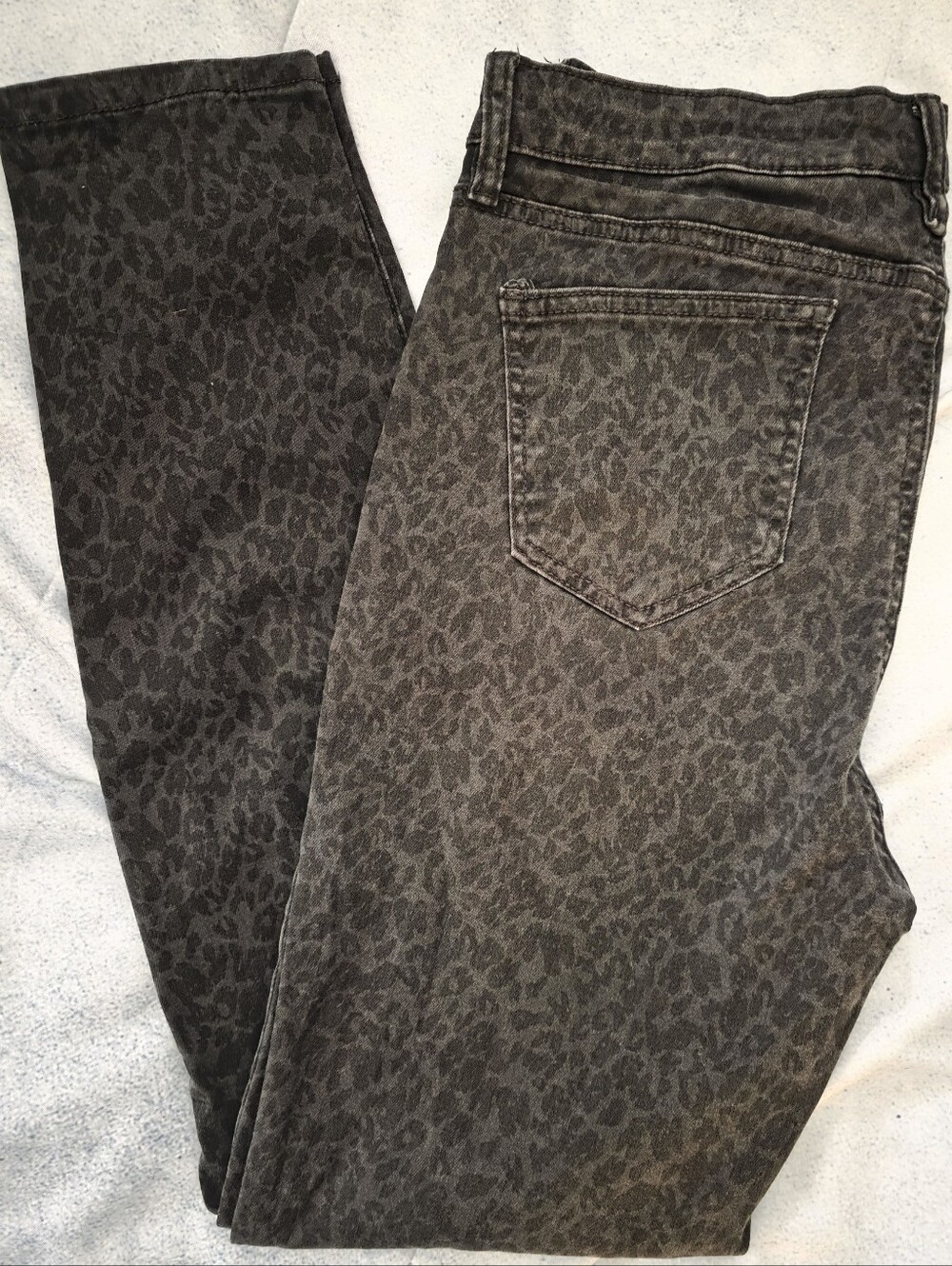 Buffalo David Bitton Black Leopard-Print Skinny Jeans